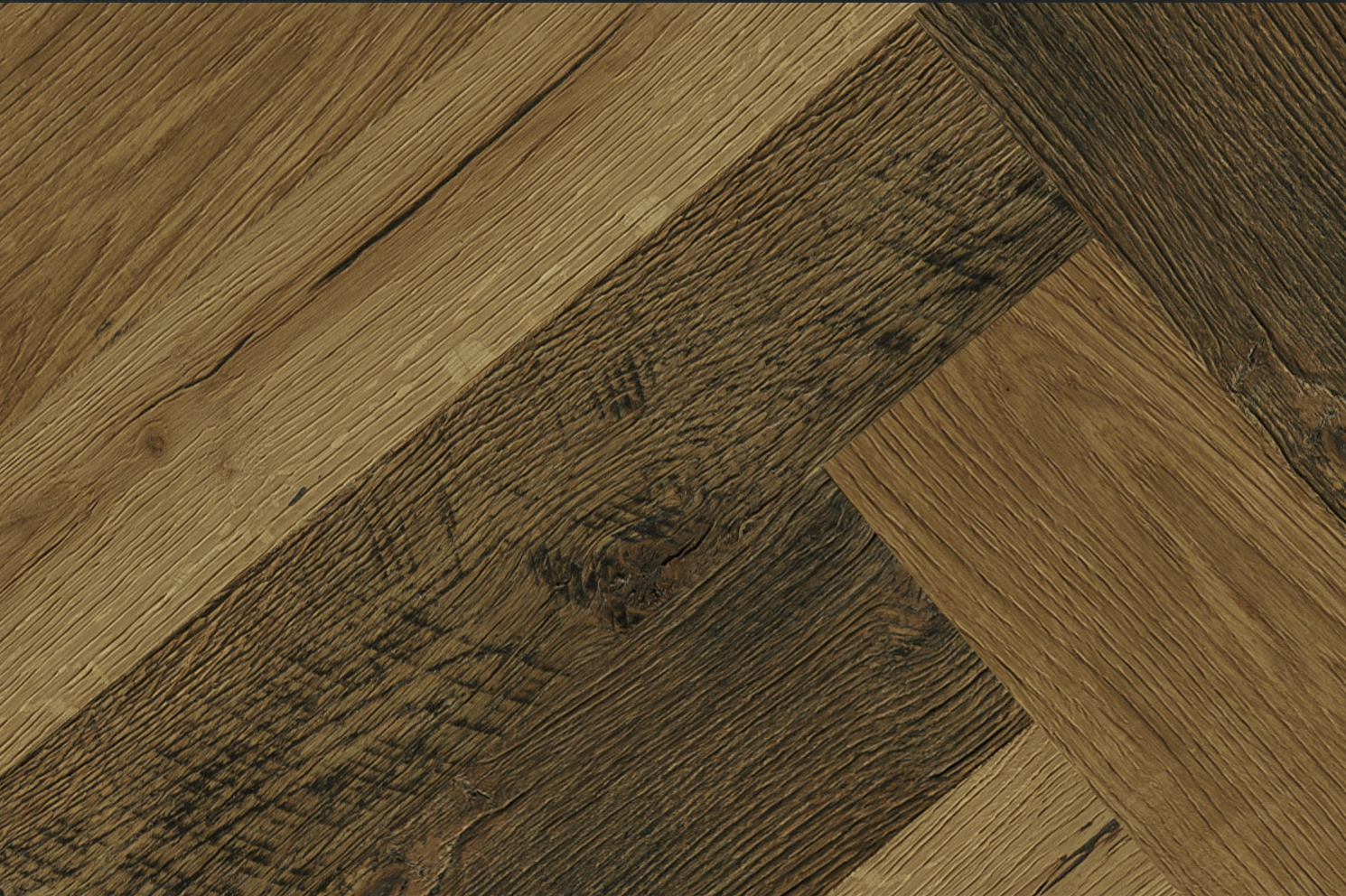 CLE00364 Rustic Oiled Brunette Herringbone