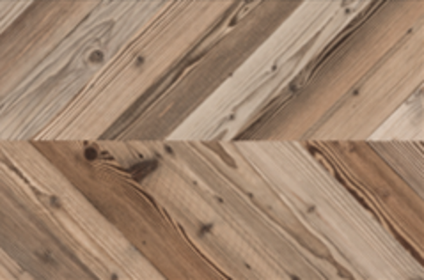 CLE00366 Rustic Reclaimed Solid Pine Chevron