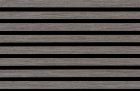 CLE00352 Acoustic Slat Wall Panel Smoky Grey Wood Veneer