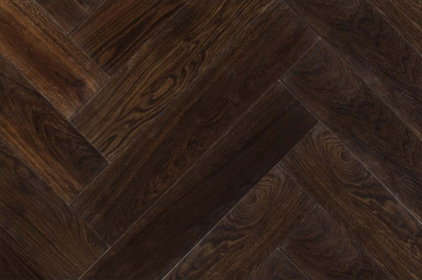 CLE00402 Prime Grade  Cocoa UV Oiled Engineered European Oak Herringbone